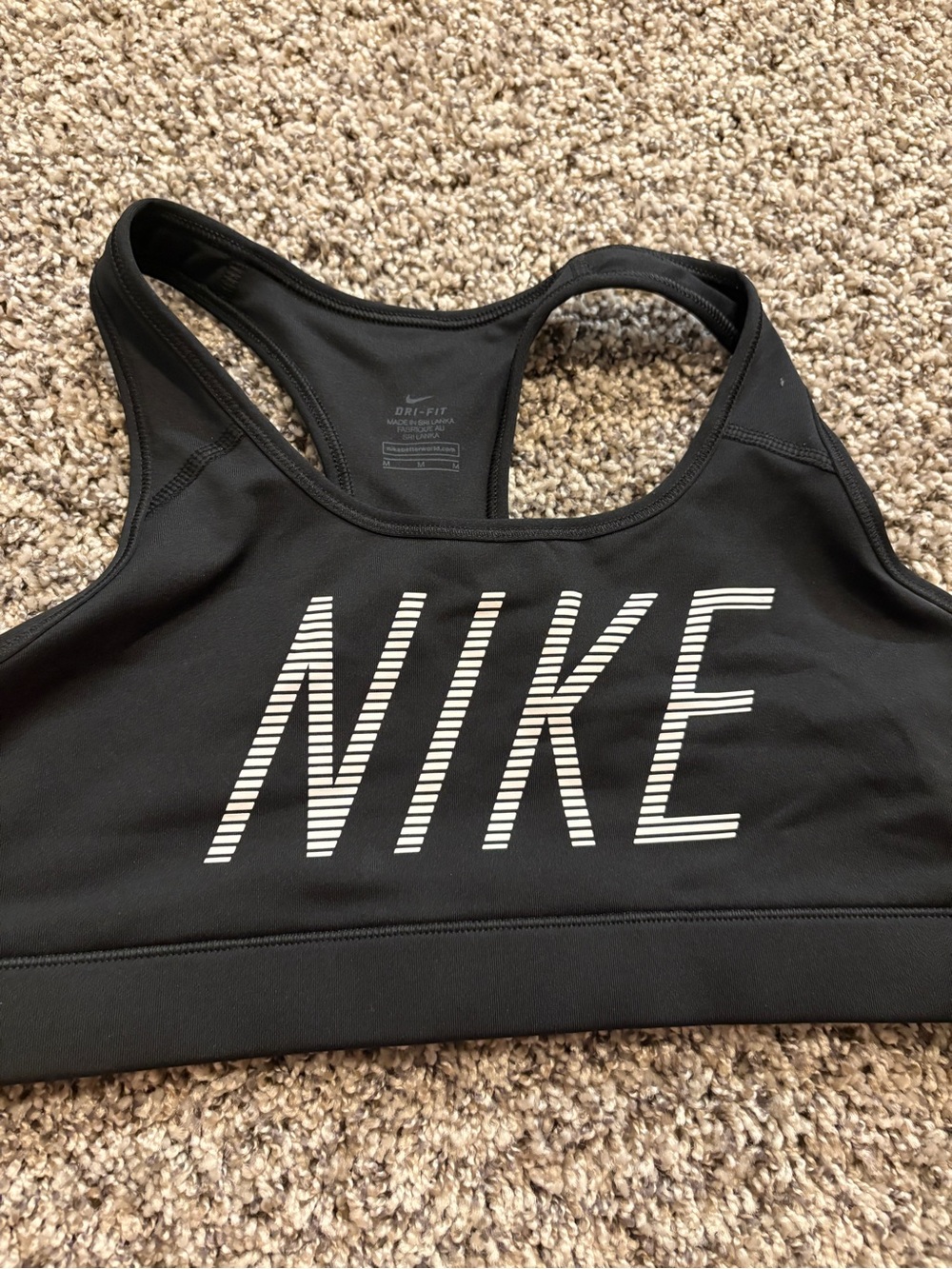 Nike Dri-FIT Black Racerback Sports Bra